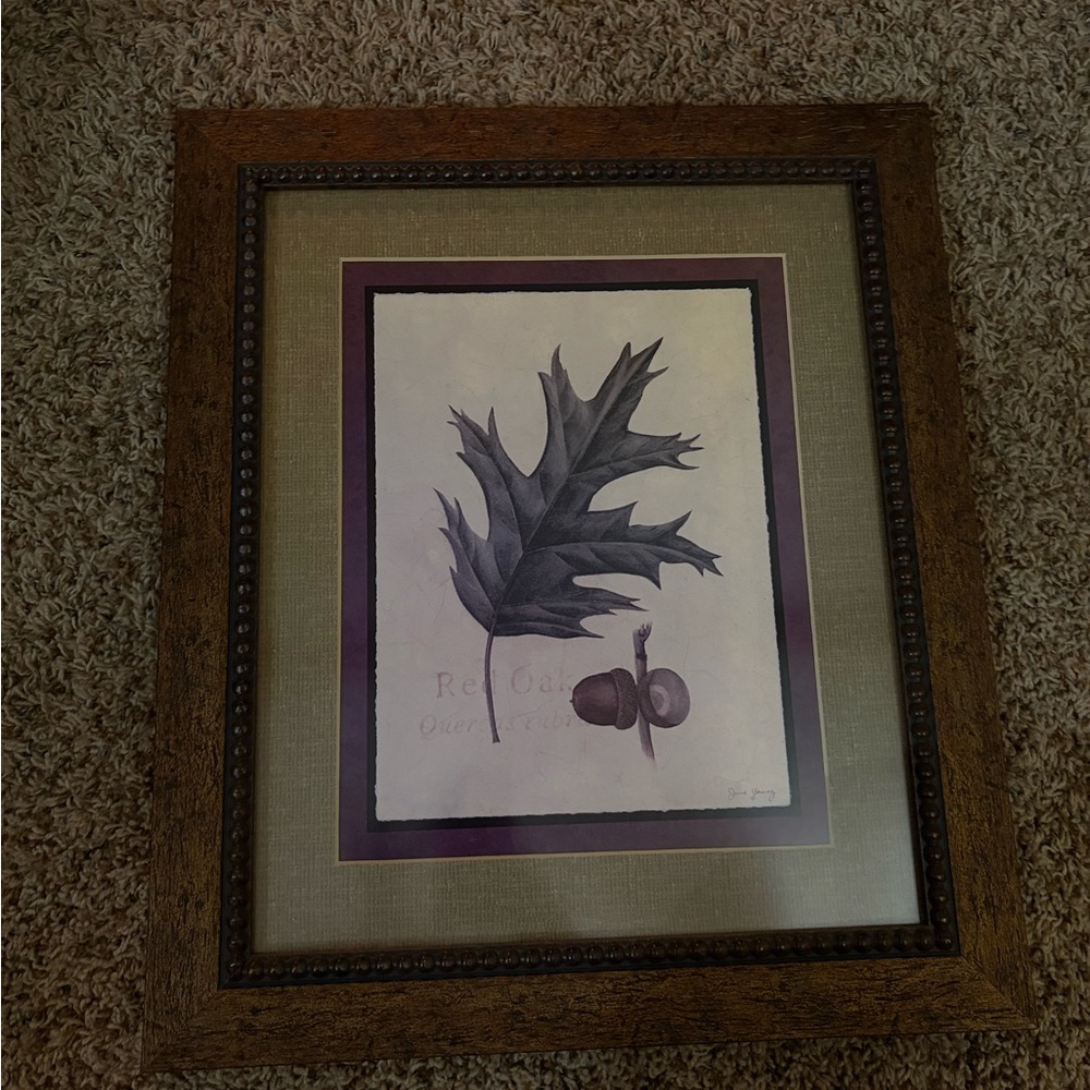 Vintage Black Oak Leaf